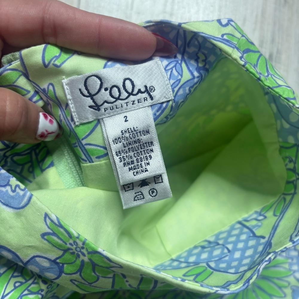 Lilly Pulitzer VTG Floral Skirt Size 2 - Picture 4 of 4